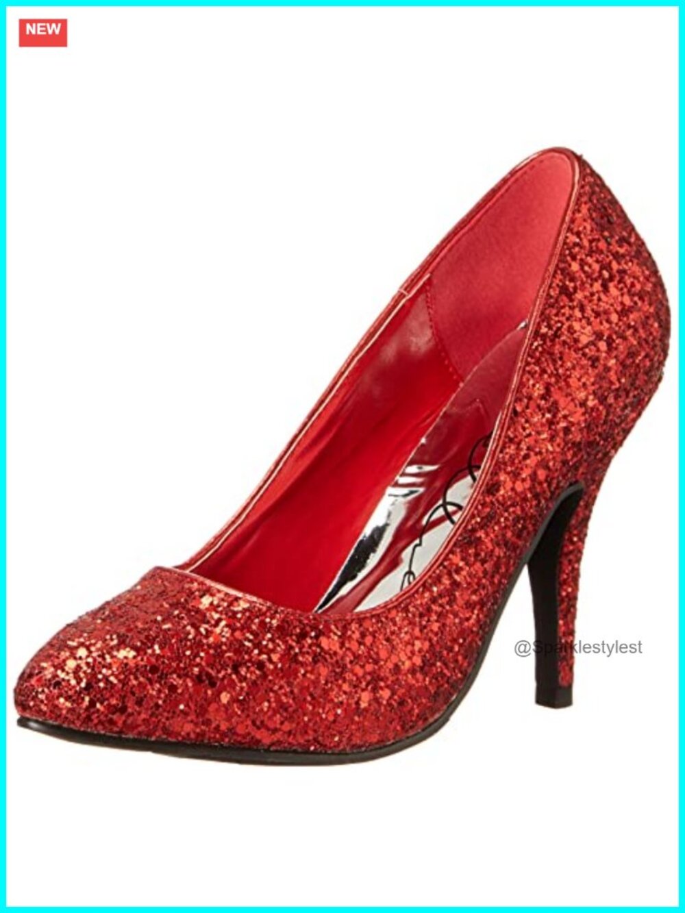 Glitter Pump Heel with Thermoplastic Polyurethane Sole